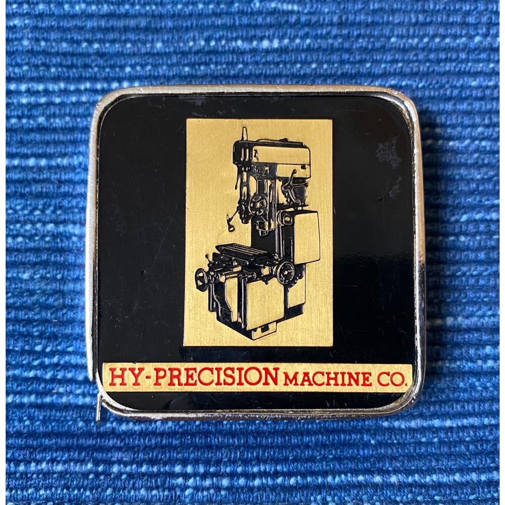 Vintage Advertising HY Precision Machine Co BARLOW Mini Tape Measure Tools 49B